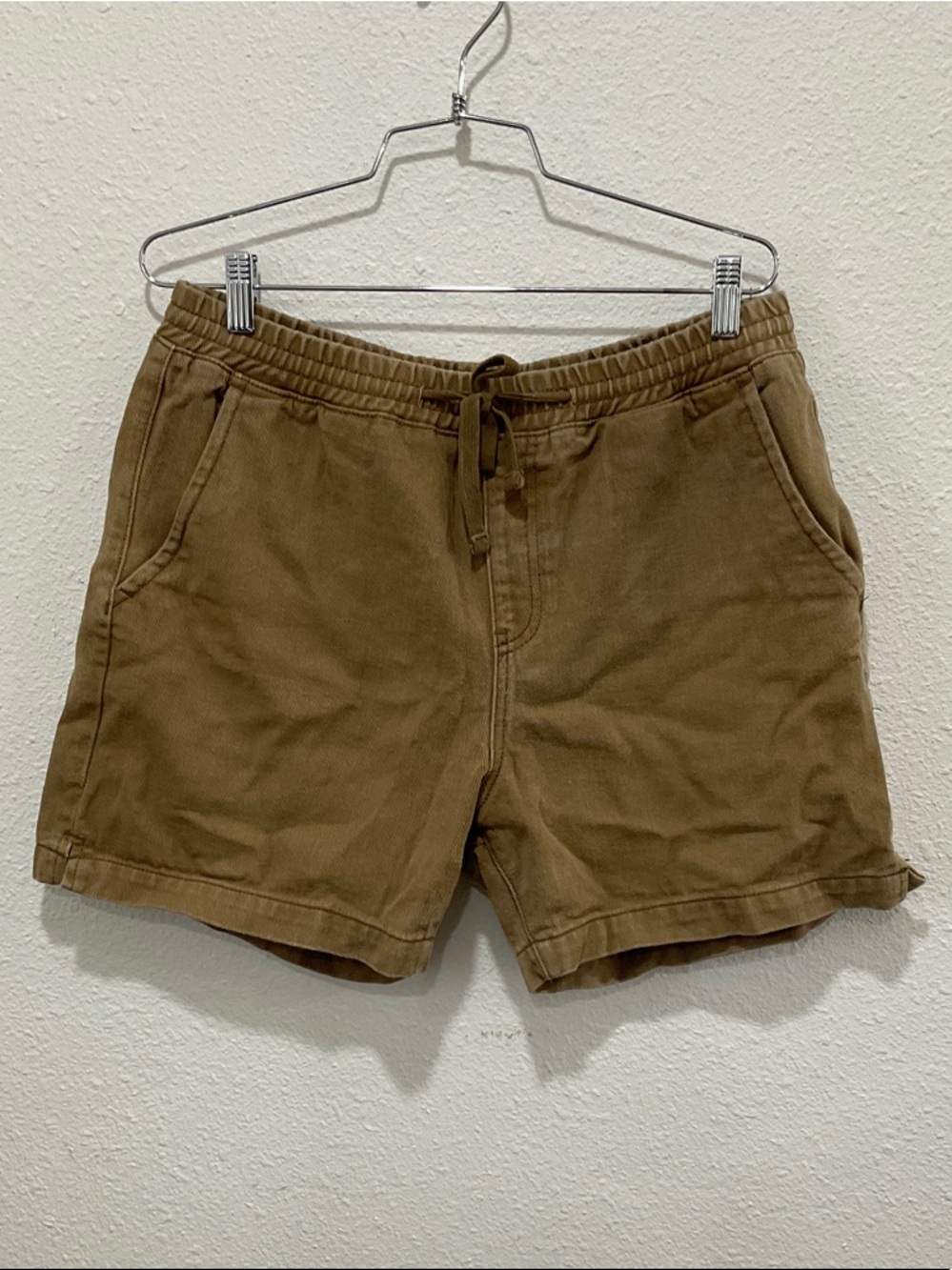 Forever 21 Men Tan Drawstring 100% Cotton Shorts